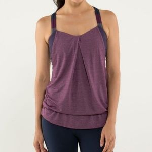 {Lululemon} Tank w/ Bra in Heathered Plum